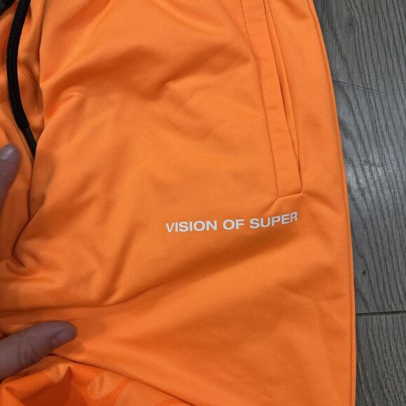 Vision of Super Flames Pants Orange Ankle Zip Drawstring Men's Size Small - Picture 5 of 9
